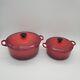 Le Creuset #28 #22 Cocotte/ Marmite En Fonte émaillée 7 1/4 Qt. Rouge Ombré