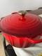 Le Creuset #28 Faitout Rouge 6,7 Qt Émaillé Endommagé Utilisé, Avec Couvercle