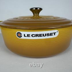 Le Creuset #30 Cocotte Ronde Large en Fonte Signature 6,75 Qt Nectar NWOB
