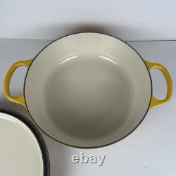 Le Creuset #30 Cocotte Ronde Large en Fonte Signature 6,75 Qt Nectar NWOB