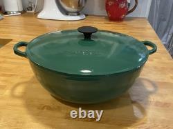 Le Creuset #32 Cocotte en fonte émaillée verte émeraude avec couvercle