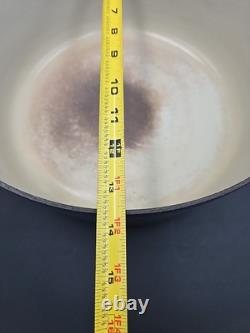 Le Creuset #34 Cocotte en Fonte Émaillée 13,25 Qt Ronde, Bleue à Double Poignée