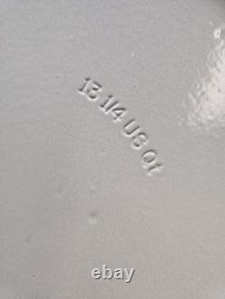 Le Creuset #34 Cocotte en Fonte Émaillée 13,25 Qt Ronde, Bleue à Double Poignée