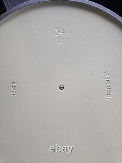 Le Creuset #34 Cocotte en Fonte Émaillée 13,25 Qt Ronde, Bleue à Double Poignée