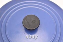 Le Creuset 3,5 litres Blue Fonte Pot Dutch Oven France #22 Avec Couvercle