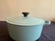 Le Creuset 5,5 Qt Cocotte #26 En Fonte Émaillée Minérale Bleu Ciel Clair Rare