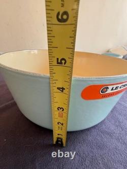 Le Creuset 5,5 qt Cocotte #26 en Fonte Émaillée Minérale Bleu Ciel Clair RARE