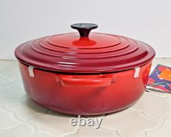 Le Creuset Casserole ronde peu profonde rouge cerise 26 cm 4,25 qt pour risotto, neuve en boîte