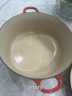 Le Creuset Classique 9 Qt Faitout Rond Signature Cerise 30 Fonte Rouge