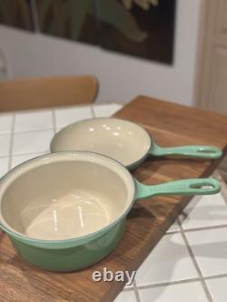Le Creuset Classique Vert Cocotte No. 22 2 pièces Casserole couvercle (Vintage)