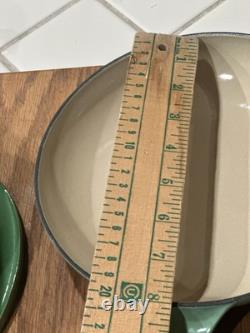 Le Creuset Classique Vert Cocotte No. 22 2 pièces Casserole couvercle (Vintage)