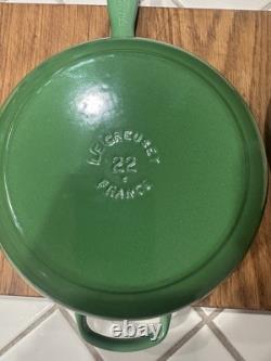 Le Creuset Classique Vert Cocotte No. 22 2 pièces Casserole couvercle (Vintage)
