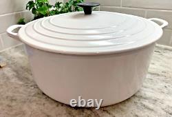 Le Creuset Cocotte Classique Vintage #30 9qt Blanc en excellent état