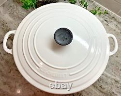 Le Creuset Cocotte Classique Vintage #30 9qt Blanc en excellent état