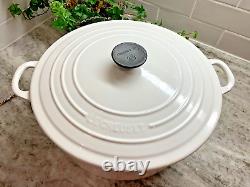 Le Creuset Cocotte Classique Vintage #30 9qt Blanc en excellent état