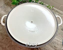 Le Creuset Cocotte Classique Vintage #30 9qt Blanc en excellent état