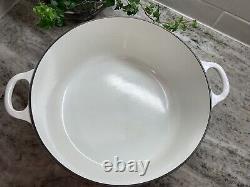 Le Creuset Cocotte Classique Vintage #30 9qt Blanc en excellent état
