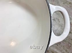 Le Creuset Cocotte Classique Vintage #30 9qt Blanc en excellent état