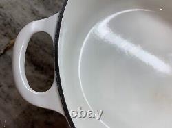 Le Creuset Cocotte Classique Vintage #30 9qt Blanc en excellent état