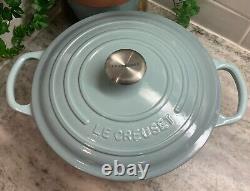Le Creuset Cocotte Néerlandaise #22 Signature 3,5 Qt COULEUR & TAILLE RARE Sauge NIB R184