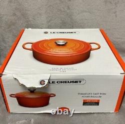 Le Creuset Cocotte Néerlandaise #22 Signature 3,5 Qt COULEUR & TAILLE RARE Sauge NIB R184