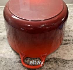 Le Creuset Cocotte Ovale Classique Rouge Cerise 8 Qt. #33 EUC Rare