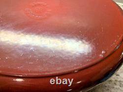 Le Creuset Cocotte Ovale Classique Rouge Cerise 8 Qt. #33 EUC Rare