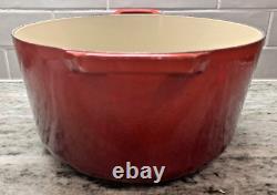 Le Creuset Cocotte Ovale Classique Rouge Cerise 8 Qt. #33 EUC Rare