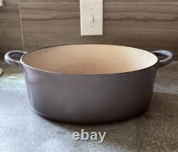 Le Creuset Cocotte Ovale Taille G 6,75 Qt Grise France Fonte Couvercle