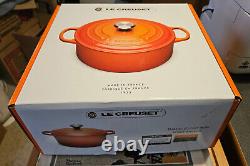 Le Creuset Cocotte Ovale en Fonte Émaillée Signature, 5,5 L, Cerise