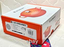 Le Creuset Cocotte Ronde 20cm 2-3/4 Qt Gris Brume Faitout en Fonte NON UTILISÉ