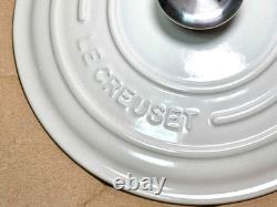 Le Creuset Cocotte Ronde 20cm 2-3/4 Qt Meringue en Fonte Non Utilisée