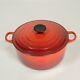 Le Creuset Cocotte Ronde 4,2l 4,5qt 24cm Émail Rouge Fonte France