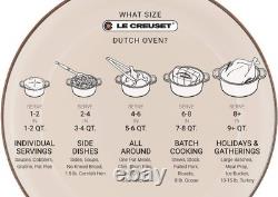 Le Creuset Cocotte Ronde Émaillée en Fonte Signature avec Couvercle 5-1/2 Quarts Flame