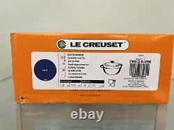 Le Creuset Cocotte Ronde Large, 6-3/4 Qt Magnifique Lapis NEUVE JAMAIS UTILISÉE