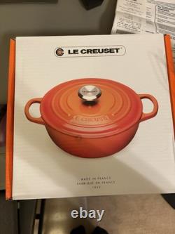 Le Creuset Cocotte Ronde en Fonte Émaillée 4,5 Quart Couleur Océan Neuf