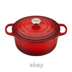 Le Creuset Cocotte Ronde en Fonte Émaillée Signature, 5,5 qt. Cerise