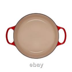 Le Creuset Cocotte Ronde en Fonte Émaillée Signature, 5,5 qt. Cerise