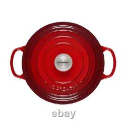 Le Creuset Cocotte Ronde en Fonte Émaillée Signature, 5,5 qt. Cerise