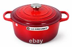 Le Creuset Cocotte en fonte avec couvercle 5,5 qt 26 cm Cerise rouge, France
