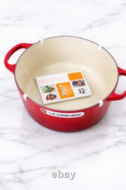 Le Creuset Cocotte en fonte avec couvercle 5,5 qt 26 cm Cerise rouge, France