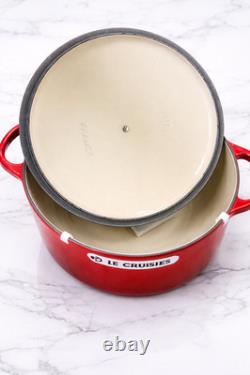 Le Creuset Cocotte en fonte avec couvercle 5,5 qt 26 cm Cerise rouge, France