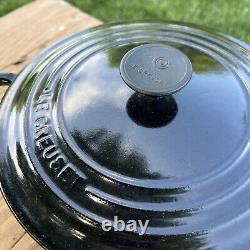 Le Creuset Cocotte en fonte émaillée de 3,5 litres, noir, fabriquée en France