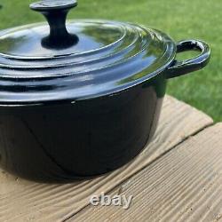 Le Creuset Cocotte en fonte émaillée de 3,5 litres, noir, fabriquée en France