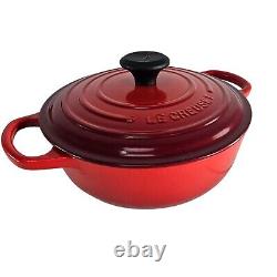 Le Creuset Cocotte en fonte rouge #24 avec couvercle 4,5 L. Fabriqué en France EUC
