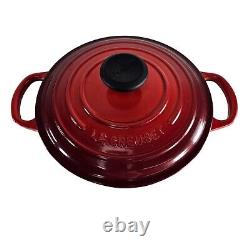 Le Creuset Cocotte en fonte rouge #24 avec couvercle 4,5 L. Fabriqué en France EUC