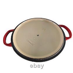Le Creuset Cocotte en fonte rouge #24 avec couvercle 4,5 L. Fabriqué en France EUC
