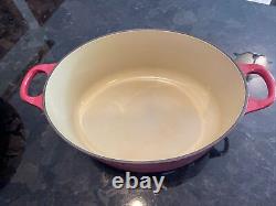 Le Creuset Cocotte ovale rouge de 5 litres #29 en excellent état d'occasion à peine utilisé