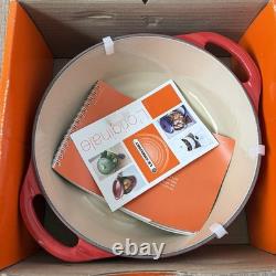 Le Creuset Cocotte ronde en fonte émaillée rouge cerise 2 3/4 qt neuve