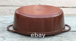 Le Creuset Cousances cocotte ovale en fonte avec couvercle, châtaigne, 6,5 qt